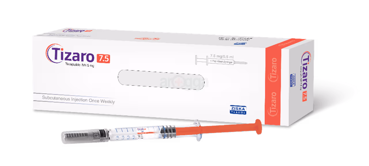 Tizaro 7.5mg pre-filled syringe and packaging